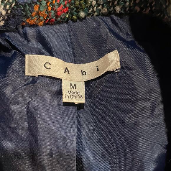 Cabi Vest Joyfall Me Plaid Rough Tweed Double‎ Breasted Sz M Wool Blend Lined - Picture 3 of 7